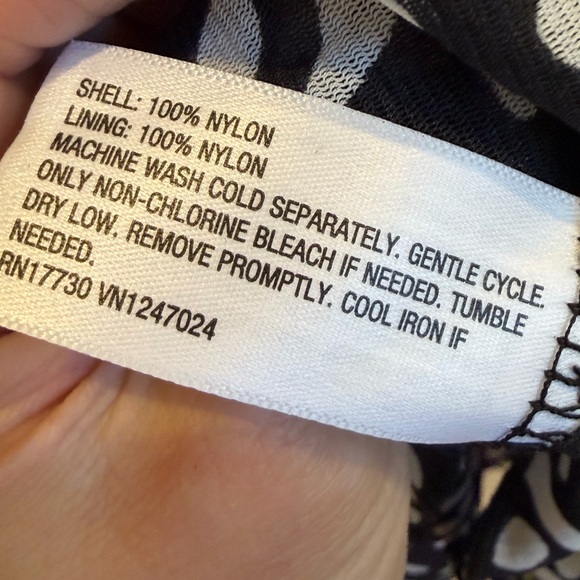 Large dvf target mesh ruched dress Black White coral Patterned Strap short - Picture 14 of 15